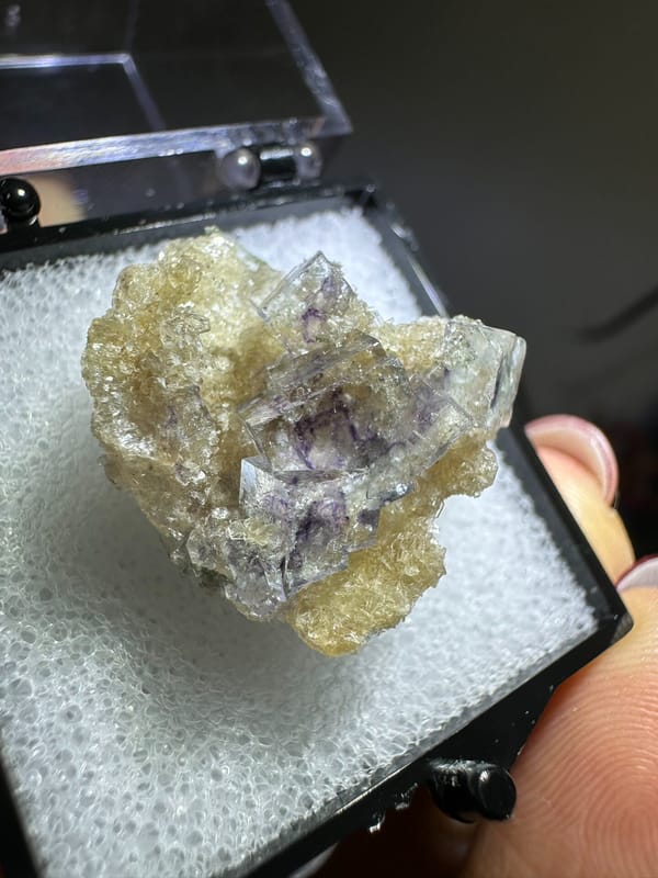 Fluorite from Yaogangxian Mine, Yizhang Co., Hunan, China, individual mineral specimen view 3