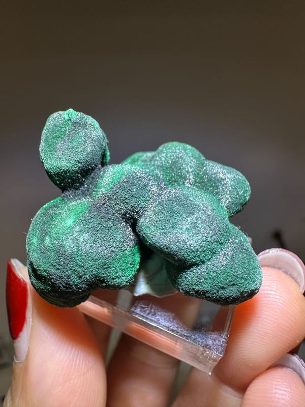 Malachite, individual mineral specimen view 1 for a mineral collection
