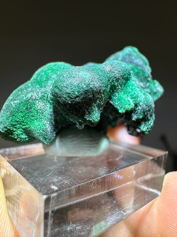 Malachite, individual mineral specimen view 2 for a mineral collection