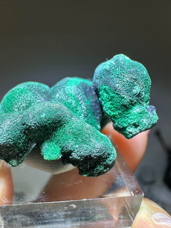 Malachite, individual mineral specimen view 3 for a mineral collection