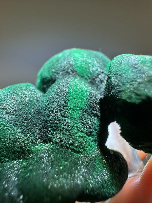 Malachite, individual mineral specimen view 4 for a mineral collection