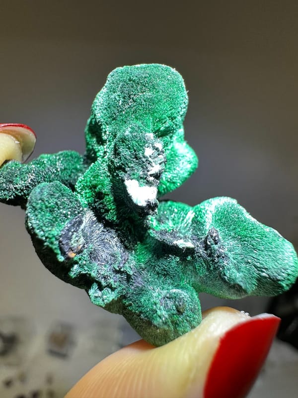 Malachite, individual mineral specimen view 5 for a mineral collection
