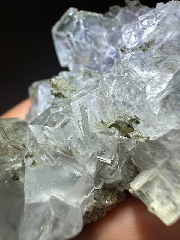 Fluorite from Yaogangxian Mine, Yizhang Co., Hunan, China, individual mineral specimen view 4