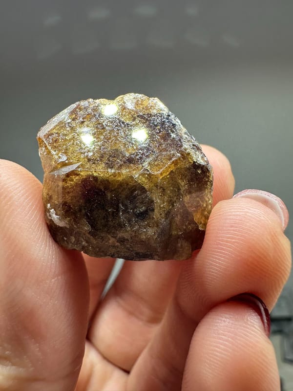 Axinite, individual mineral specimen view 1 for a mineral collection