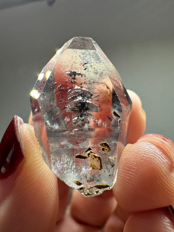 Double-terminated quartz from Guizhou, China, individual mineral specimen view 1