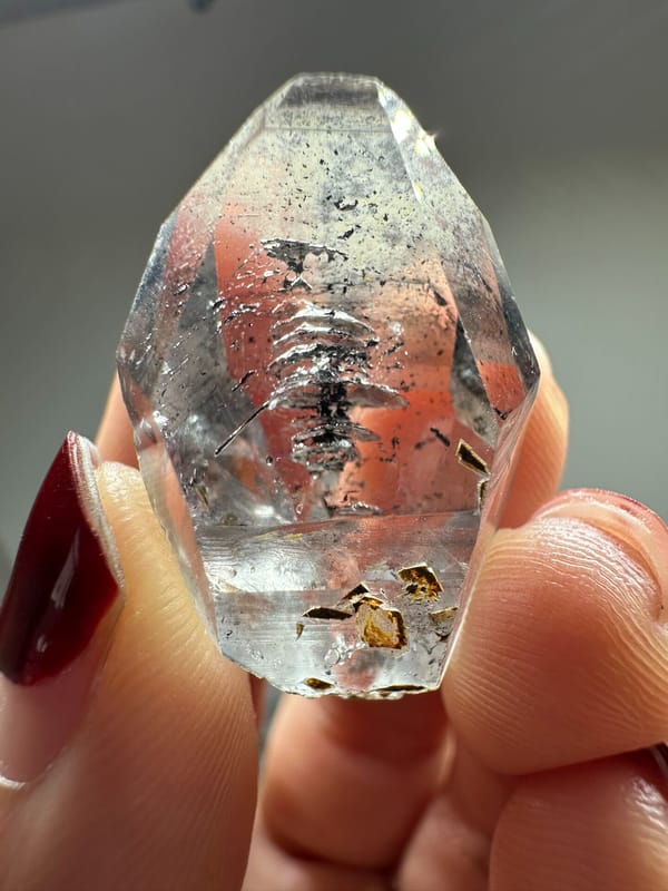 Double-terminated quartz from Guizhou, China, individual mineral specimen view 2