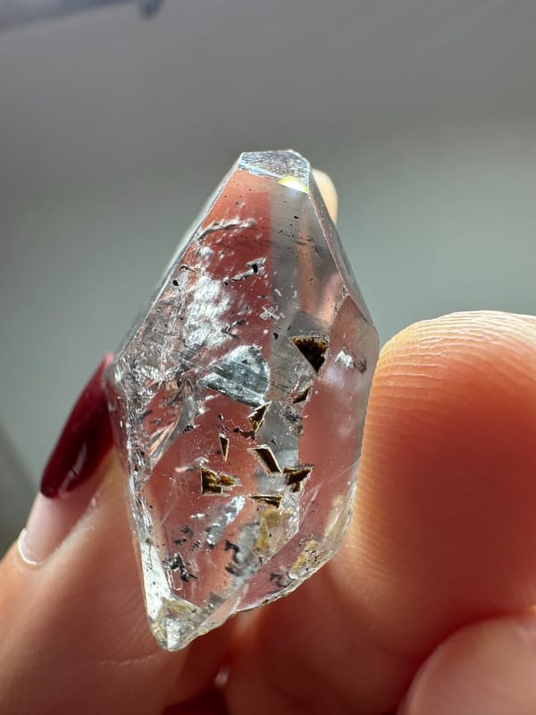 Double-terminated quartz from Guizhou, China, individual mineral specimen view 4