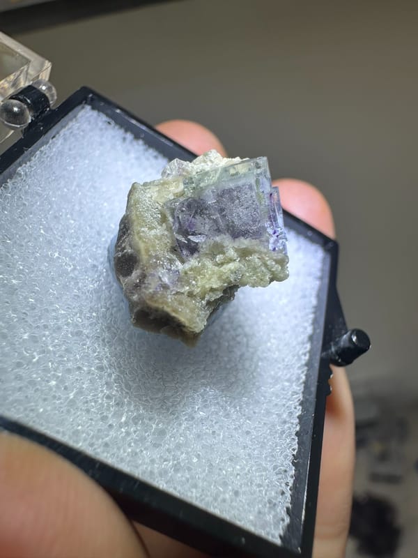 Fluorite from Yaogangxian Mine, Yizhang Co., Hunan, China, individual mineral specimen view 2