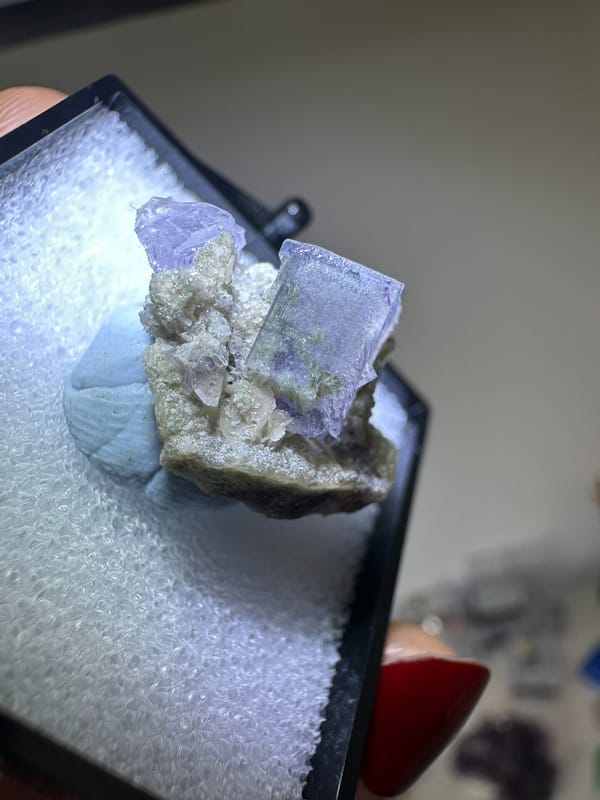 Fluorite from Yaogangxian Mine, Yizhang Co., Hunan, China, individual mineral specimen view 3