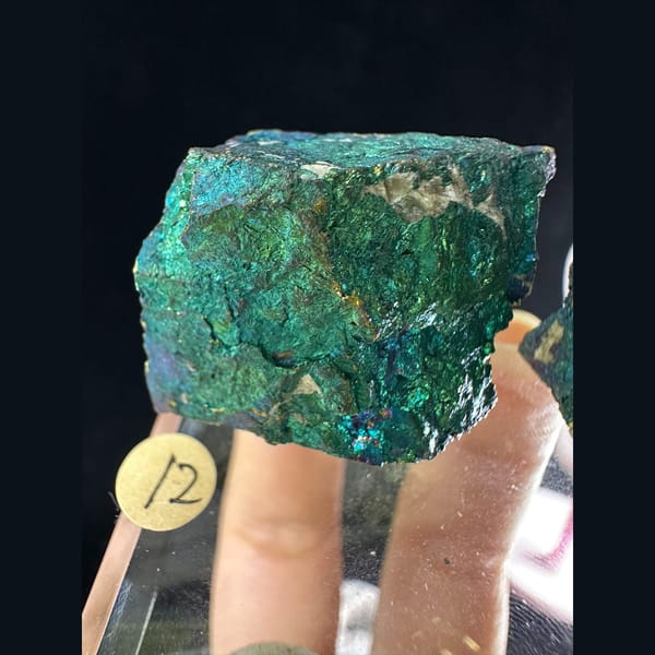 Iridescent Bornite and Chalcopyrite Assortment - detail view
