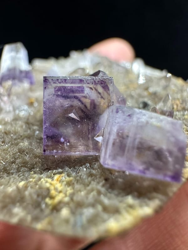 Fluorite from Yaogangxian Mine, Yizhang Co., Hunan, China, individual mineral specimen view 3