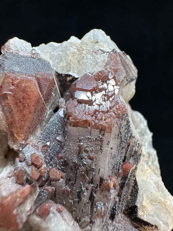 Red hematoid quartz from Shanxi, China, individual mineral specimen view 3