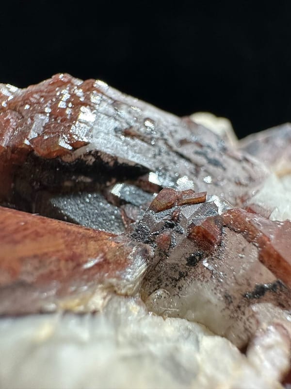Red hematoid quartz from Shanxi, China, individual mineral specimen view 4