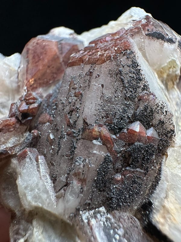 Red hematoid quartz from Shanxi, China, individual mineral specimen view 5