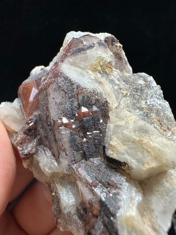 Red hematoid quartz from Shanxi, China, individual mineral specimen view 7
