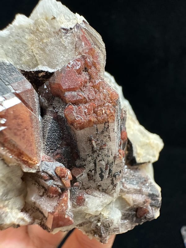 Red hematoid quartz from Shanxi, China, individual mineral specimen view 8