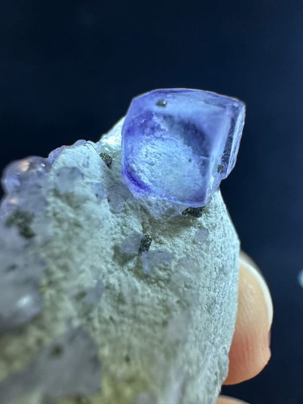 Fluorite from Yaogangxian Mine, Yizhang Co., Hunan, China, individual mineral specimen view 1
