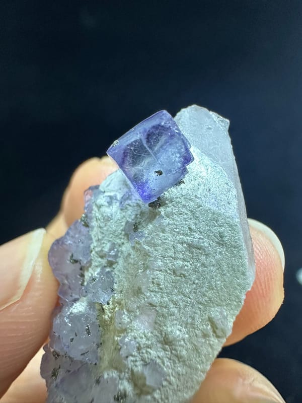 Fluorite from Yaogangxian Mine, Yizhang Co., Hunan, China, individual mineral specimen view 3