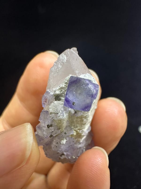 Fluorite from Yaogangxian Mine, Yizhang Co., Hunan, China, individual mineral specimen view 4