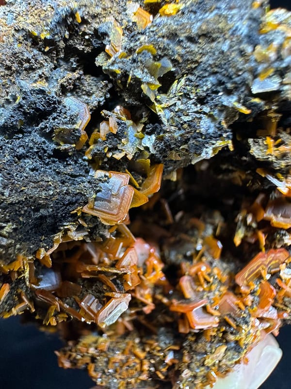 Wulfenite from Xinjiang, China, individual mineral specimen view 4