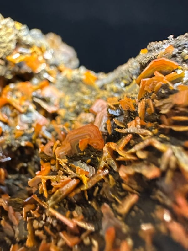 Wulfenite from Xinjiang, China, individual mineral specimen view 7