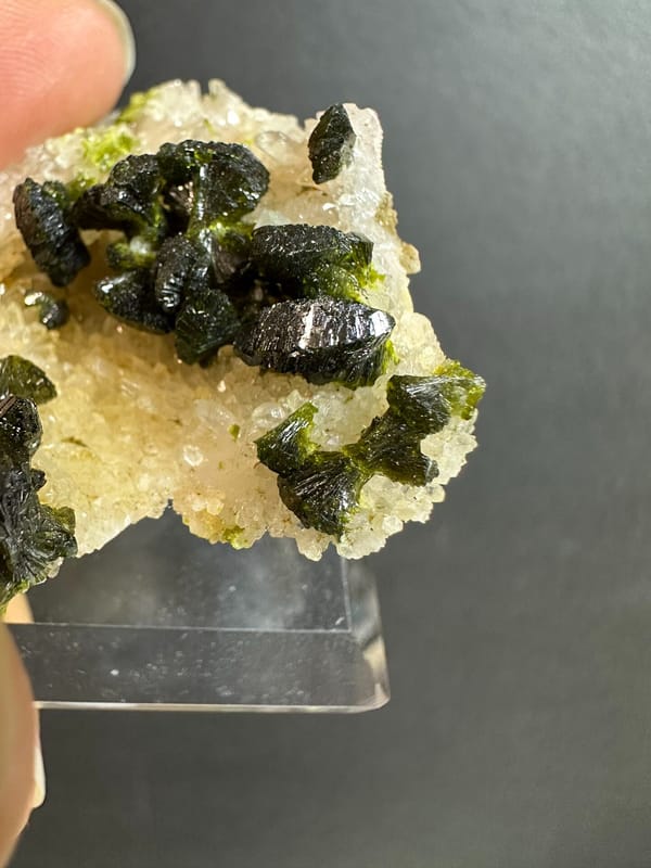 Epidote from Morocco, individual mineral specimen view 4