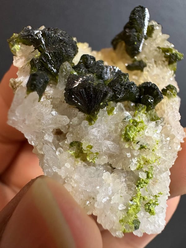 Epidote from Morocco, individual mineral specimen view 5
