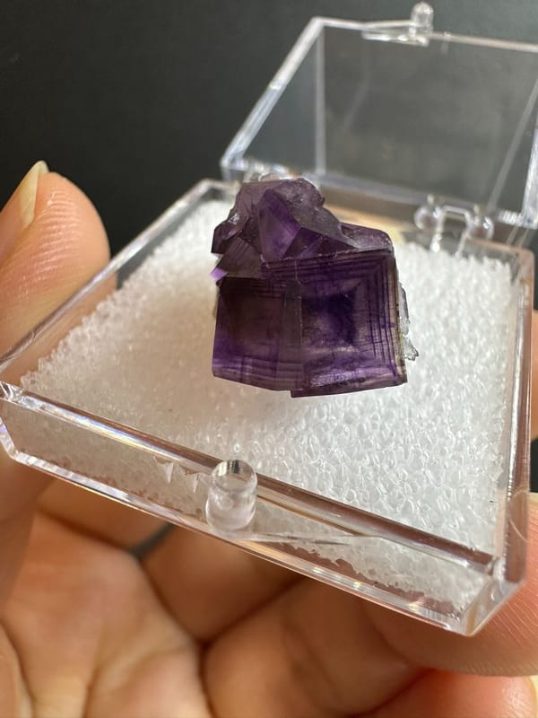 Fluorite from Anhui, China, individual mineral specimen view 1