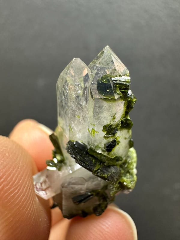 Epidote from Pakistan, individual mineral specimen view 2