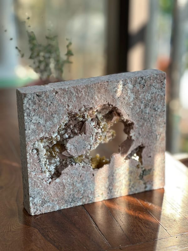 Zeolite from Fujian, China, individual mineral specimen view 2