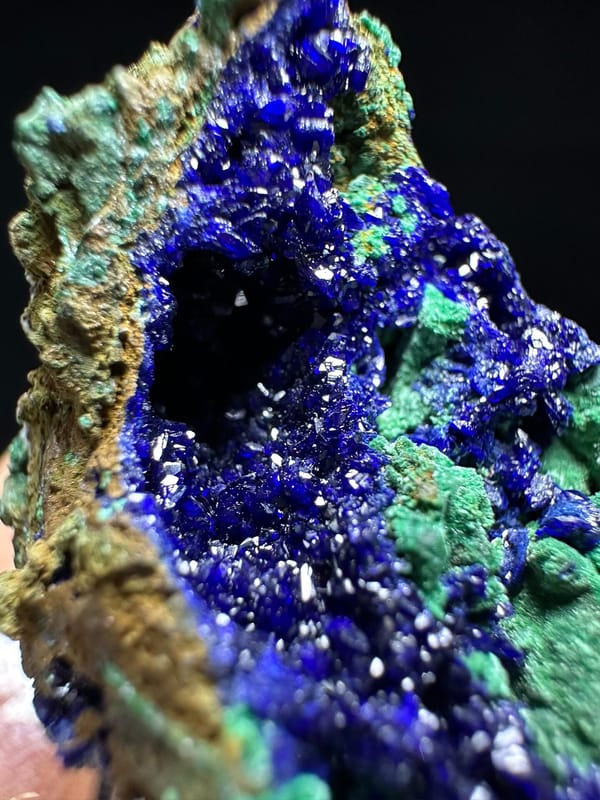Azurite from Anhui, China, individual mineral specimen view 2