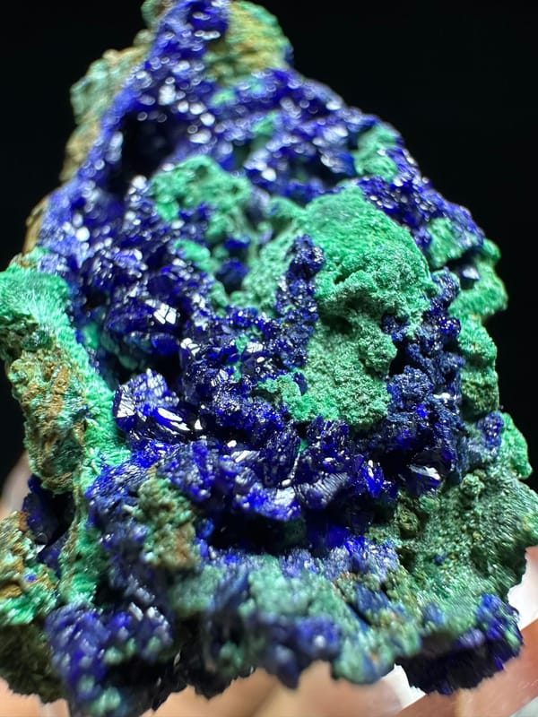Azurite from Anhui, China, individual mineral specimen view 3