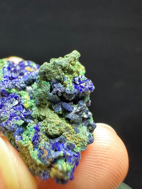 Azurite from Anhui, China, individual mineral specimen view 4