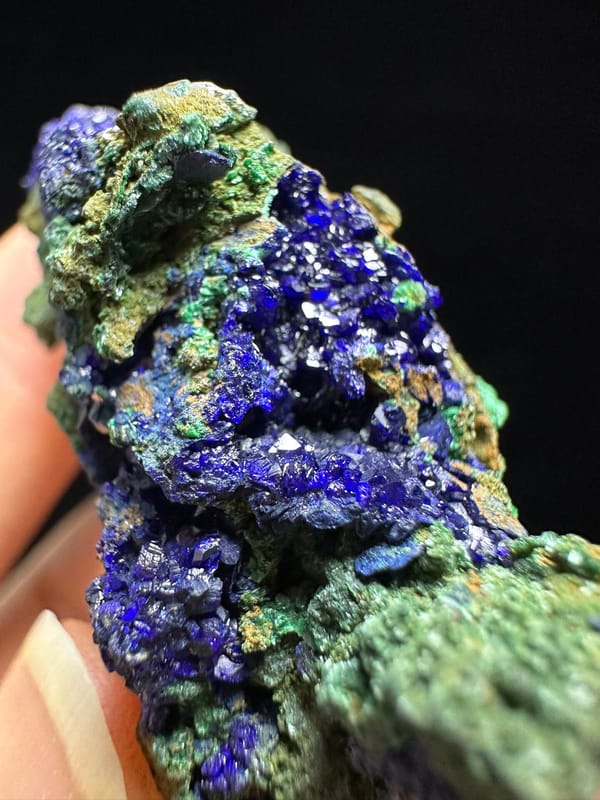 Azurite from Anhui, China, individual mineral specimen view 6