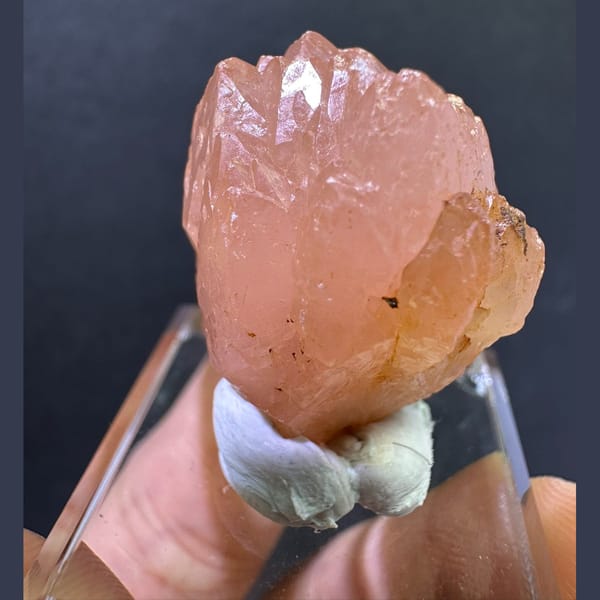 Rose quartz crystal, natural mineral specimen, photo 1 of 3