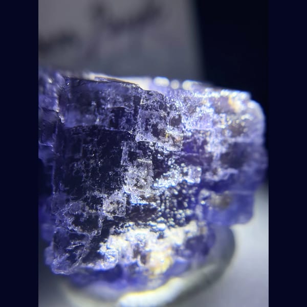 One-of-a-kind indigo fluorite crystal specimen from Xinjiang, China, photo 4 of 8