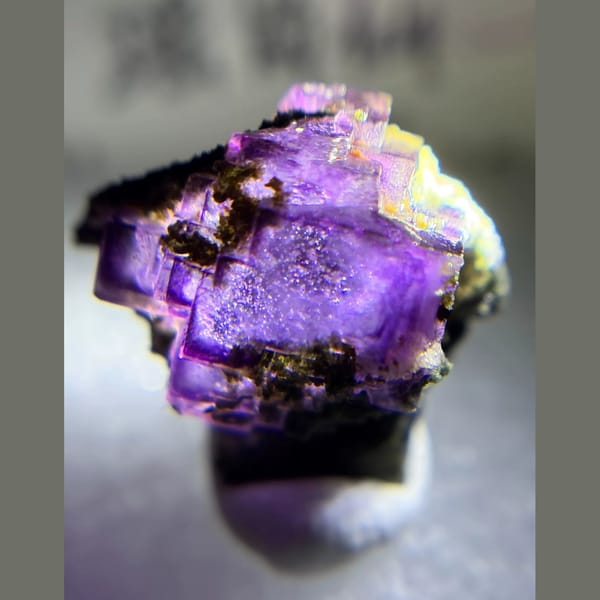 Purple fluorite crystal from Yaogangxian, natural mineral for display, photo 5 of 7