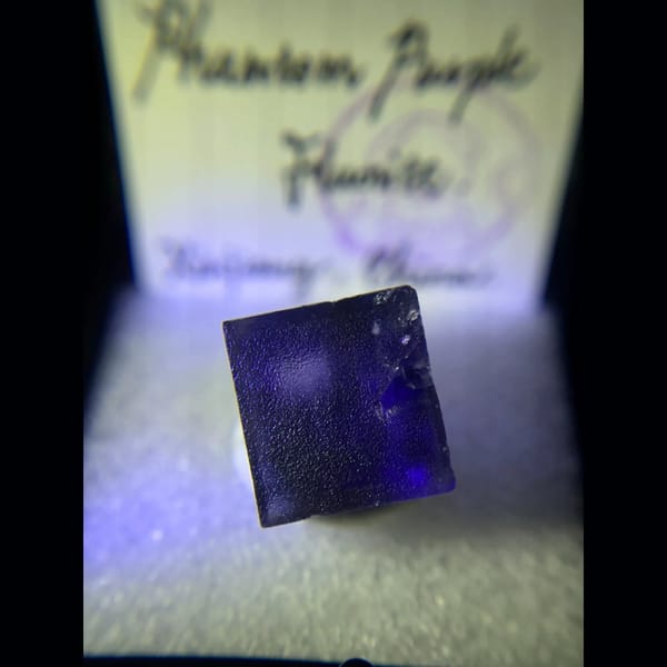 One-of-a-kind purple-zoned fluorite crystal specimen from Aksu, Xinjiang, China, photo 4 of 6