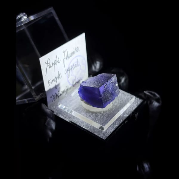 Fluorite crystal from Aksu, raw mineral specimen for collectors, photo 2 of 6