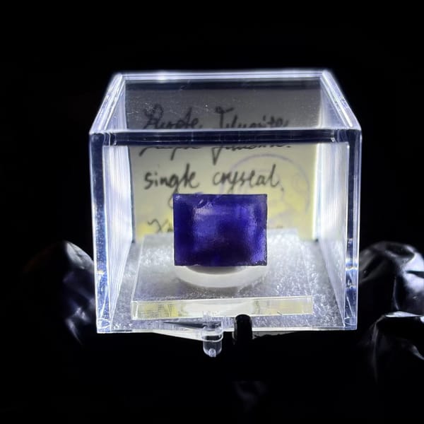 Fluorite specimen from Aksu, natural raw crystal, photo 6 of 6