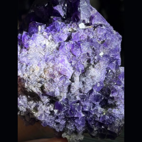 One-of-a-kind deep purple fluorite crystal specimen from Xinjiang, China, photo 4 of 5