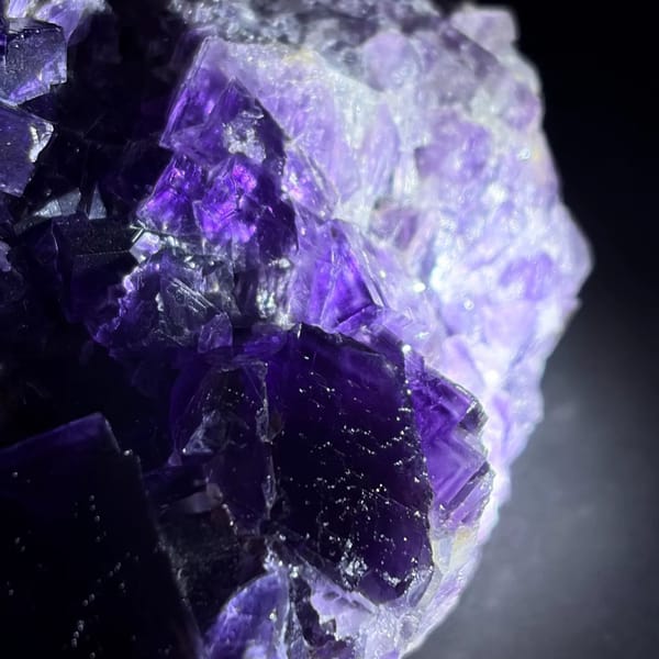 Deep purple fluorite crystal cluster from Xinjiang, natural mineral for display, photo 5 of 5