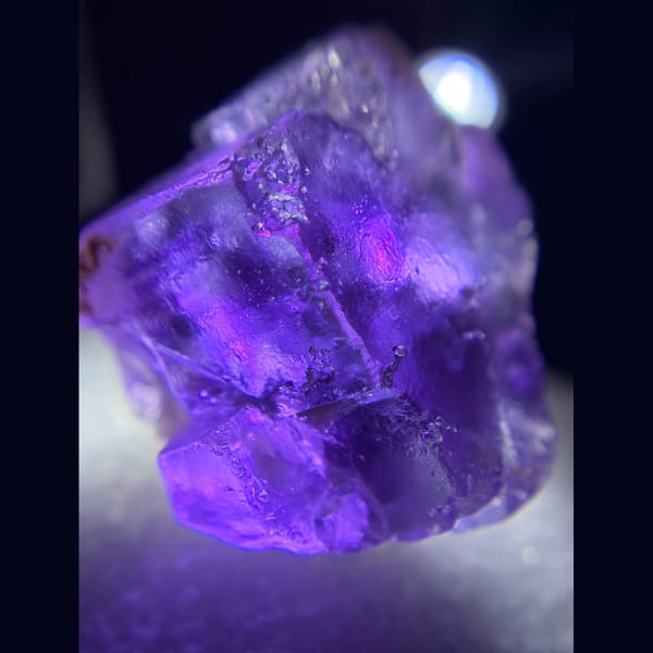 One-of-a-kind violet fluorite crystal specimen from Xinjiang, China, photo 4 of 4