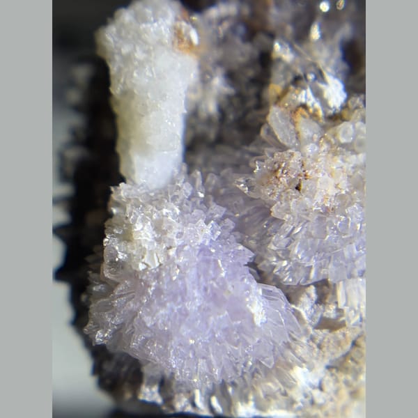 Crystal spray of lavender creedite from Dachang, one-of-a-kind specimen, photo 3 of 4