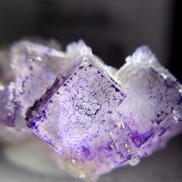 Purple-edge fluorite from Guizhou, China, natural mineral specimen, photo 1 of 4