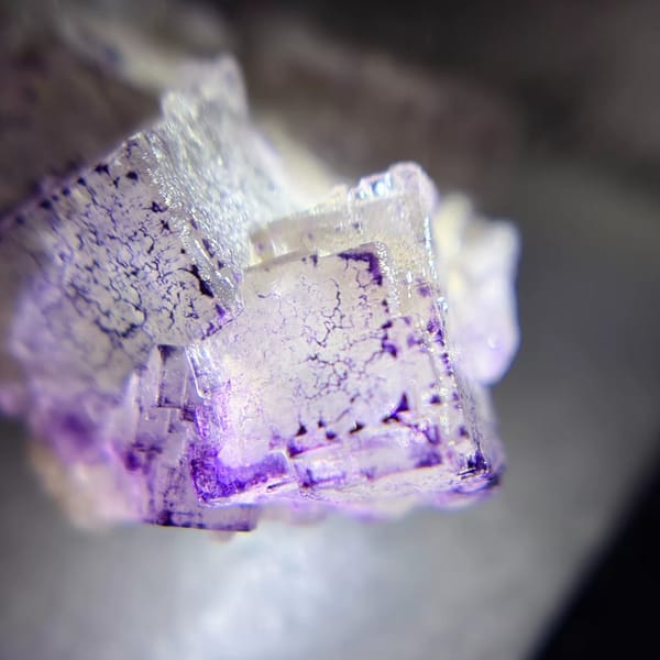 Purple-edge fluorite from Guizhou, China, natural mineral specimen, photo 2 of 4