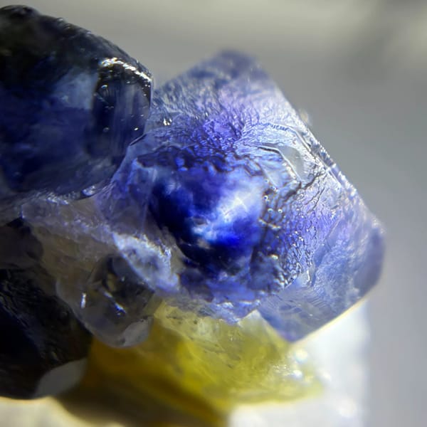 Blue-violet fluorite from Yindu, Inner Mongolia, China, natural mineral specimen, photo 3 of 3