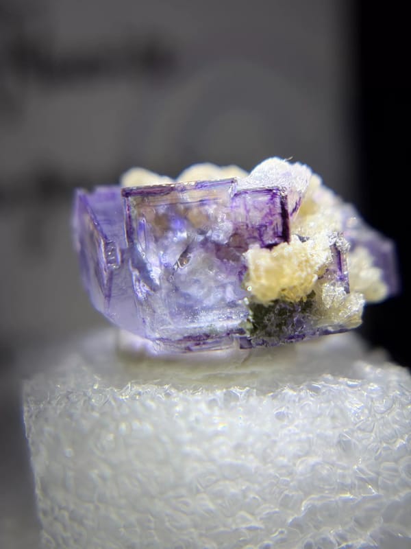 Purple Fluorite Crystal with Mica — Yaogangxian, Hunan, China, natural mineral specimen, photo 1 of 4