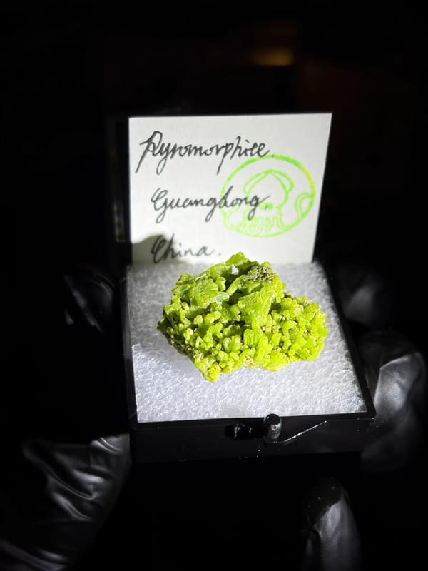 Apple-Green Pyromorphite Crystal Cluster — Shaoguan, Guangdong, China, natural mineral specimen, photo 2 of 7