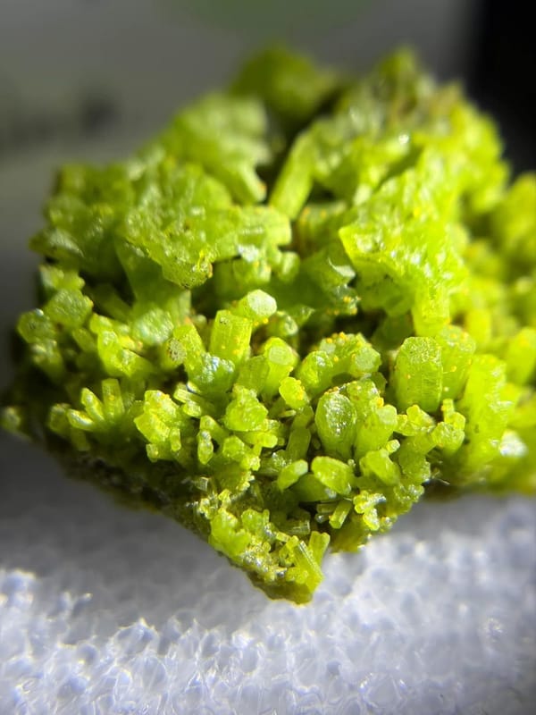 Apple-Green Pyromorphite Crystal Cluster — Shaoguan, Guangdong, China, natural mineral specimen, photo 5 of 7